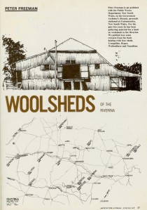 1977 • ‘Woolsheds of the Riverina’, ARCHITECTURE AUSTRALIA